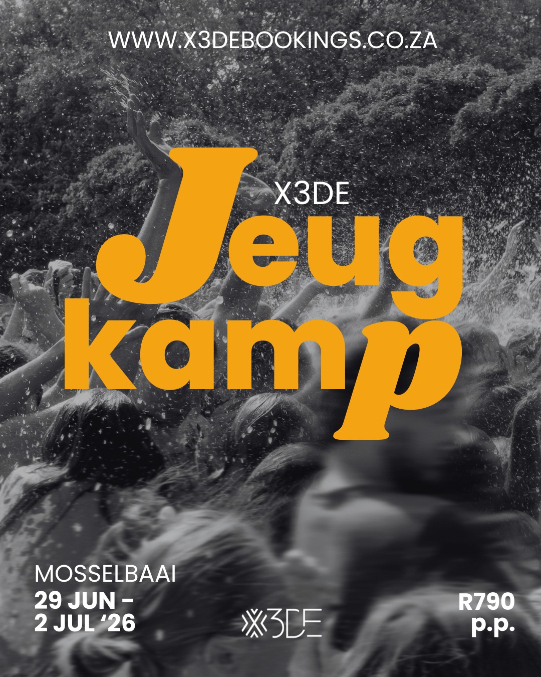 X3DE Jeugkamp Mosselbaai plakkaat