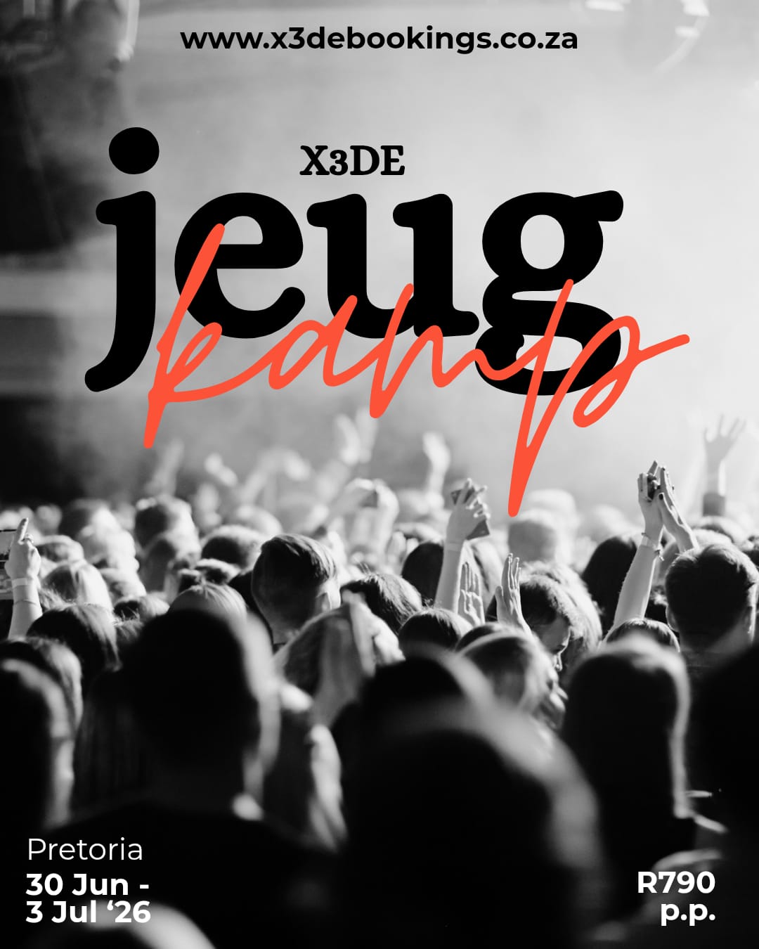 X3DE Jeugkamp Pretoria plakkaat