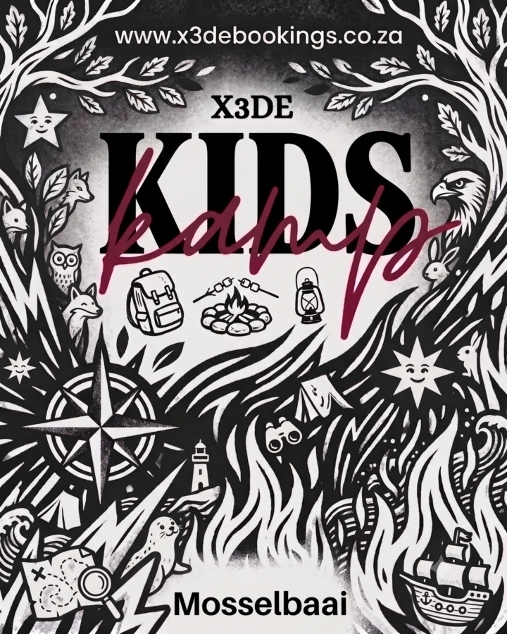 X3DE Mosselbaai KIDSKAMP 26 - 28 Sept (9-13 jaar)