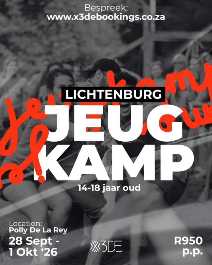 X3DE Lichtenburg JEUGKAMP 28 Sept - 1 Okt 2026 (14-18 jaar)